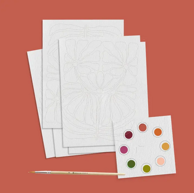 Breathe People Watercolor Postcards Kit - Abstract Bontanicals