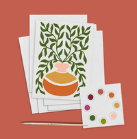 Breathe People Watercolor Postcards Kit - Abstract Bontanicals