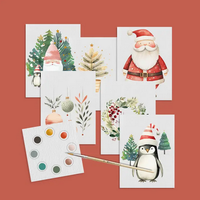 Breathe People Watercolor Postcards Kit - Holiday