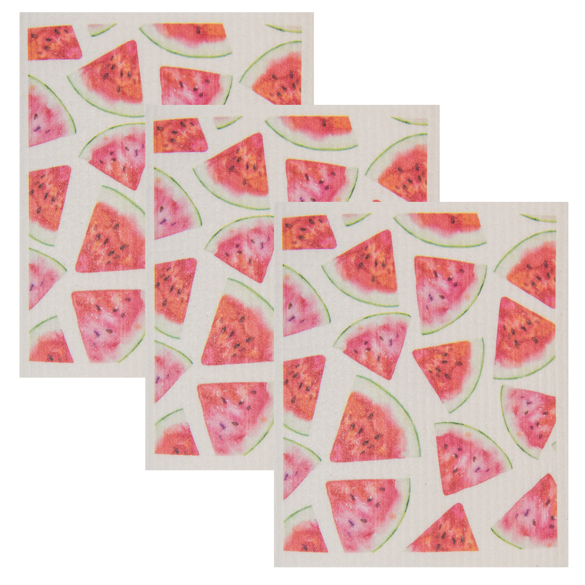 Swedish Dish Cloth Set of 3 - Watermelons