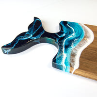 Ocean Design Olive Wood Whale Tail Charcuterie Board
