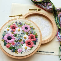 Hand Embroidery Kit - Wildflowers