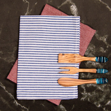 Tea Towel - Dunroven House Denim Stripe