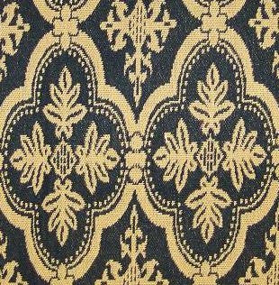 Arlington Black Mustard Upholstery Fabric