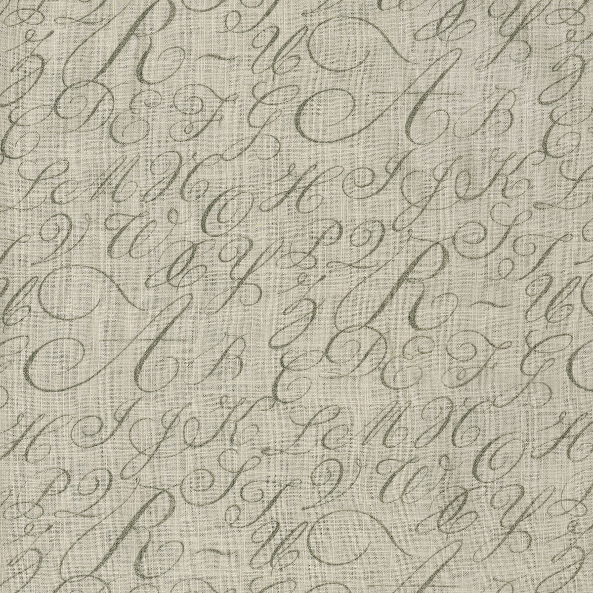 Wavery Cursive Caps - Silver 681970 Upholstery Fabric
