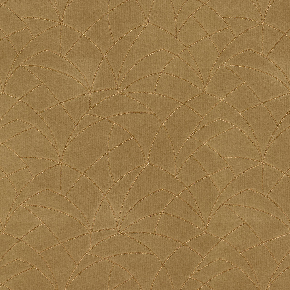 P/K Lifestyles Curvature Embroidery - Golden 411274 Upholstery Fabric