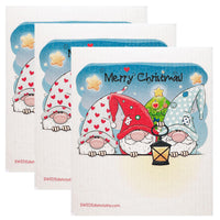 Swedish Dishcloth Set of 3 - Christmas 3 Gnomes