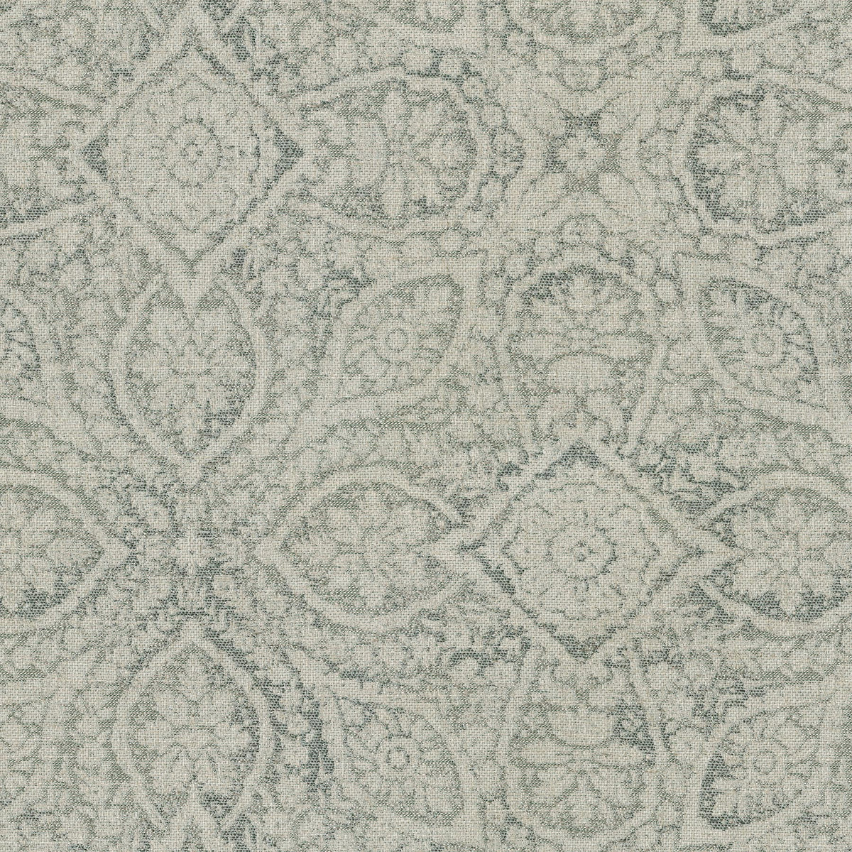 P/K Lifestyles Damask Foliage - Stone 411502 Upholstery Fabric