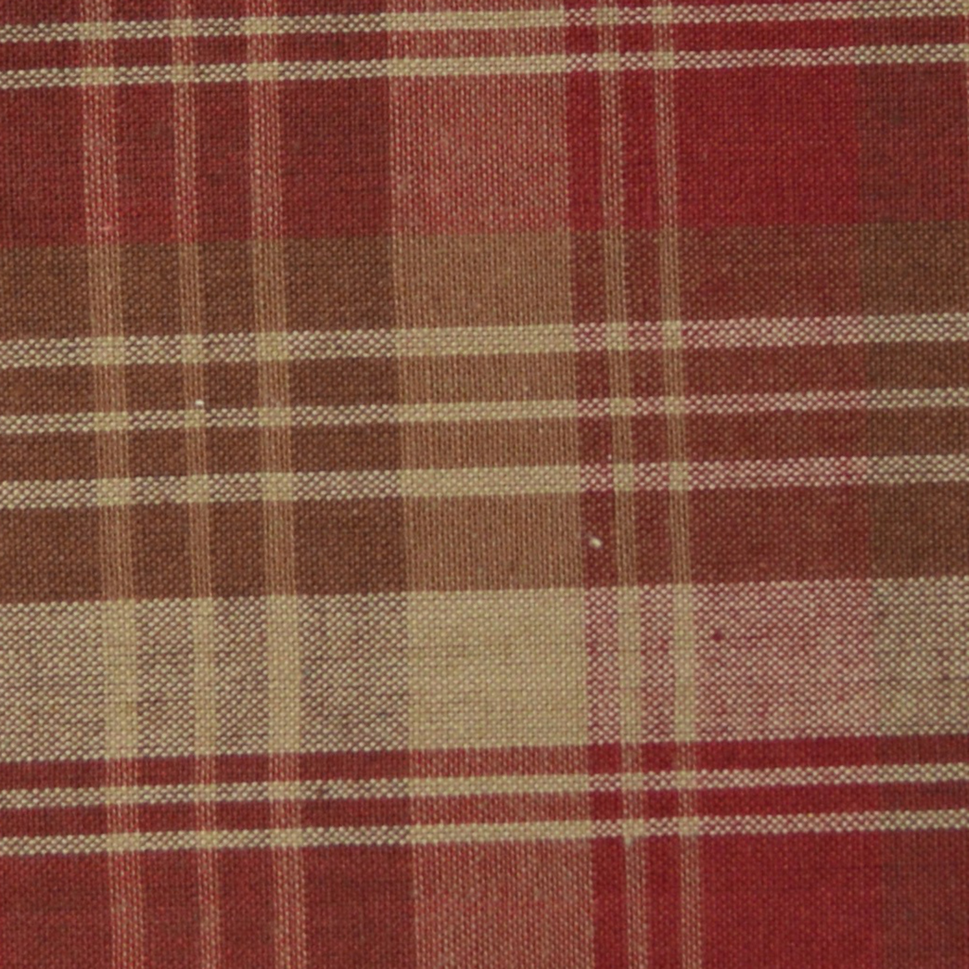 Cotton Homespun Small Plaid Check Sewing Fabric Olive Red Gold Green Taupe  Primitive Check Homespun Fabric Rustic Country Cabin Fabric 