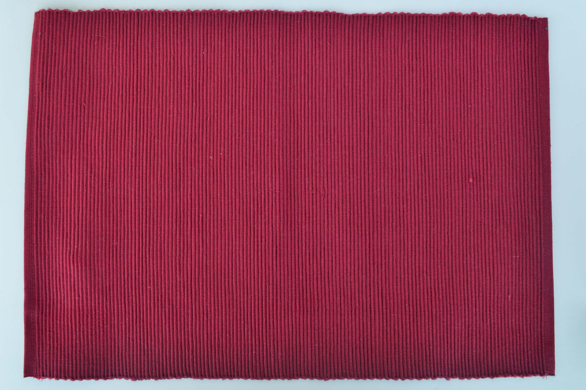 Solid Color Ribbed Placemats