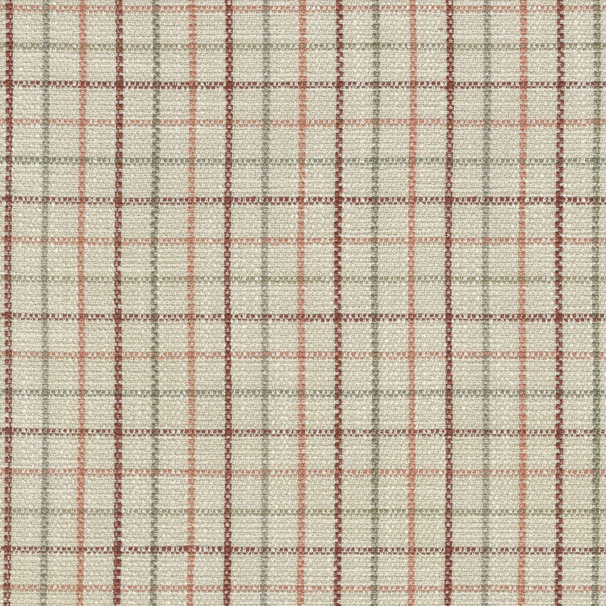 P/K Lifestyles Keep In Check - Coral 411581 Upholstery Fabric