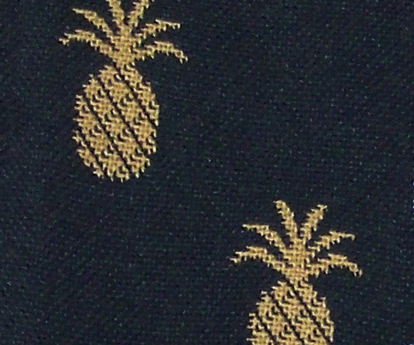 Pineapple-Black/Mustard Upholstery Fabric