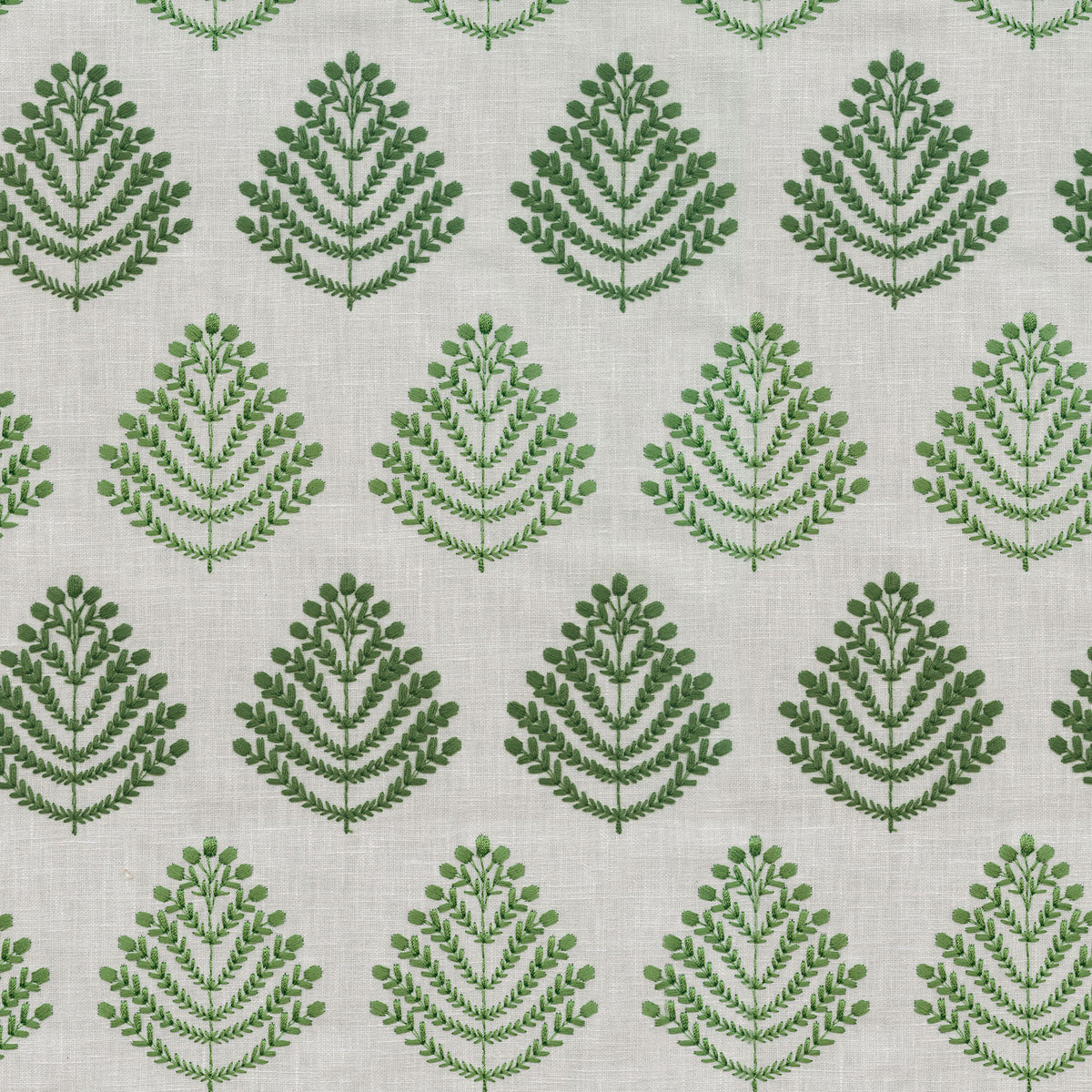 P/K Lifestyles Royal Fern Embroidery - Leaf 408841 Upholstery Fabric