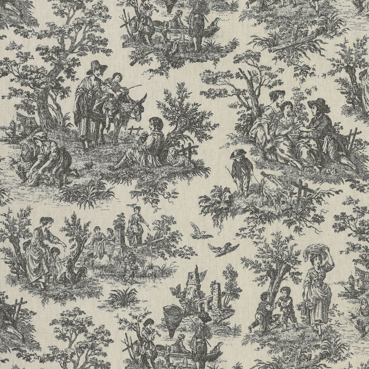 Waverly Rustic Life - Noir 682041 Upholstery Fabric