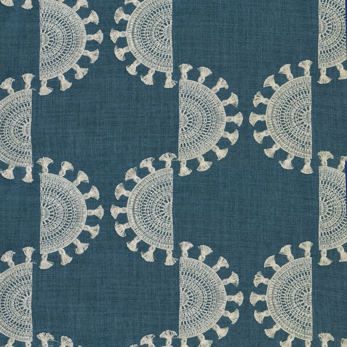 P/K Lifestyles Solara Embroidery - Tide 408992 Upholstery Fabric