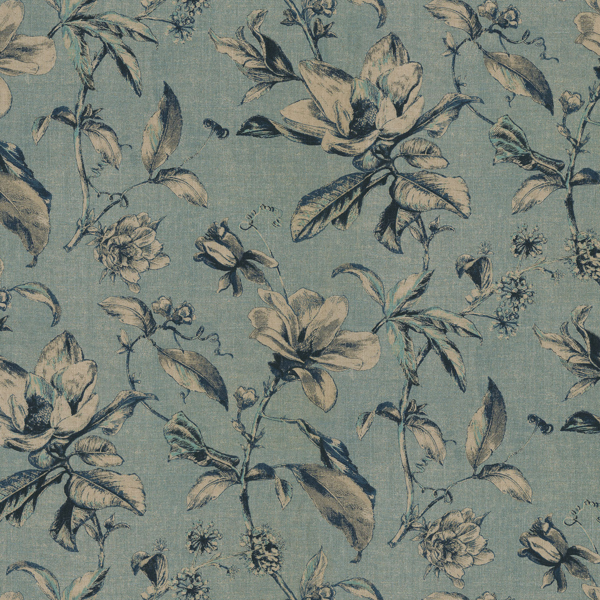 Waverly Sweet Bay - Ink 681900 Upholstery Fabric