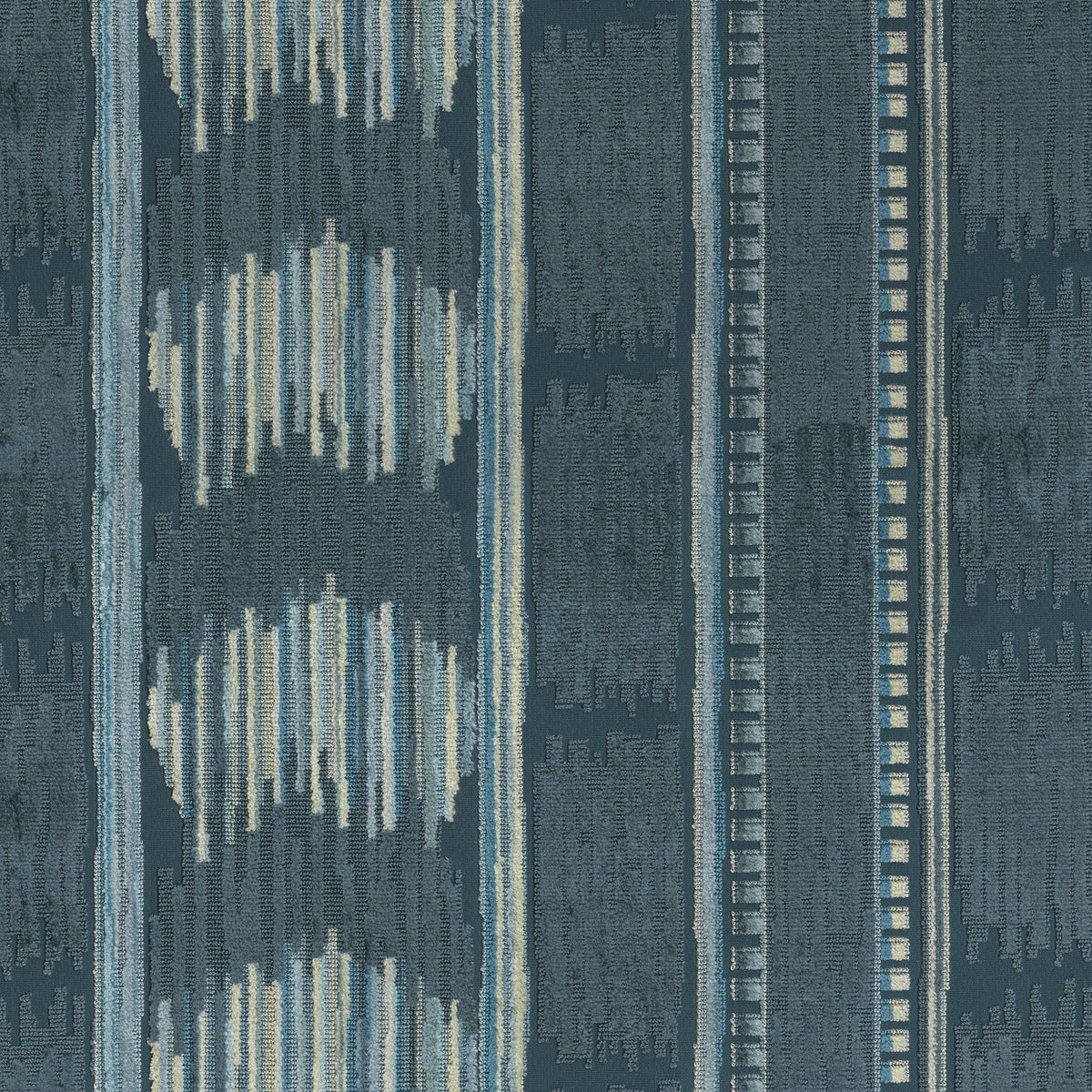 P/K Lifestyles Velvet Ikat - Lapis 411541 Upholstery Fabric