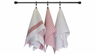 Christmas Seasonal Towel Set of 3 - Bright Red and White