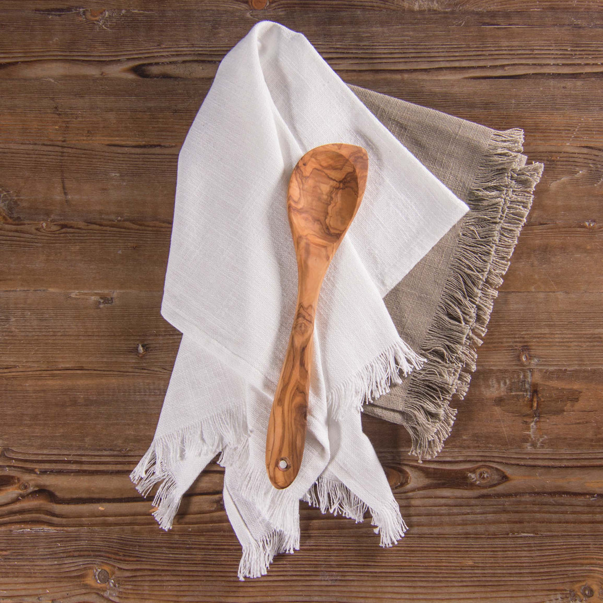 Tea Towel - Dunroven House Slub Texture Solid Frayed Towel