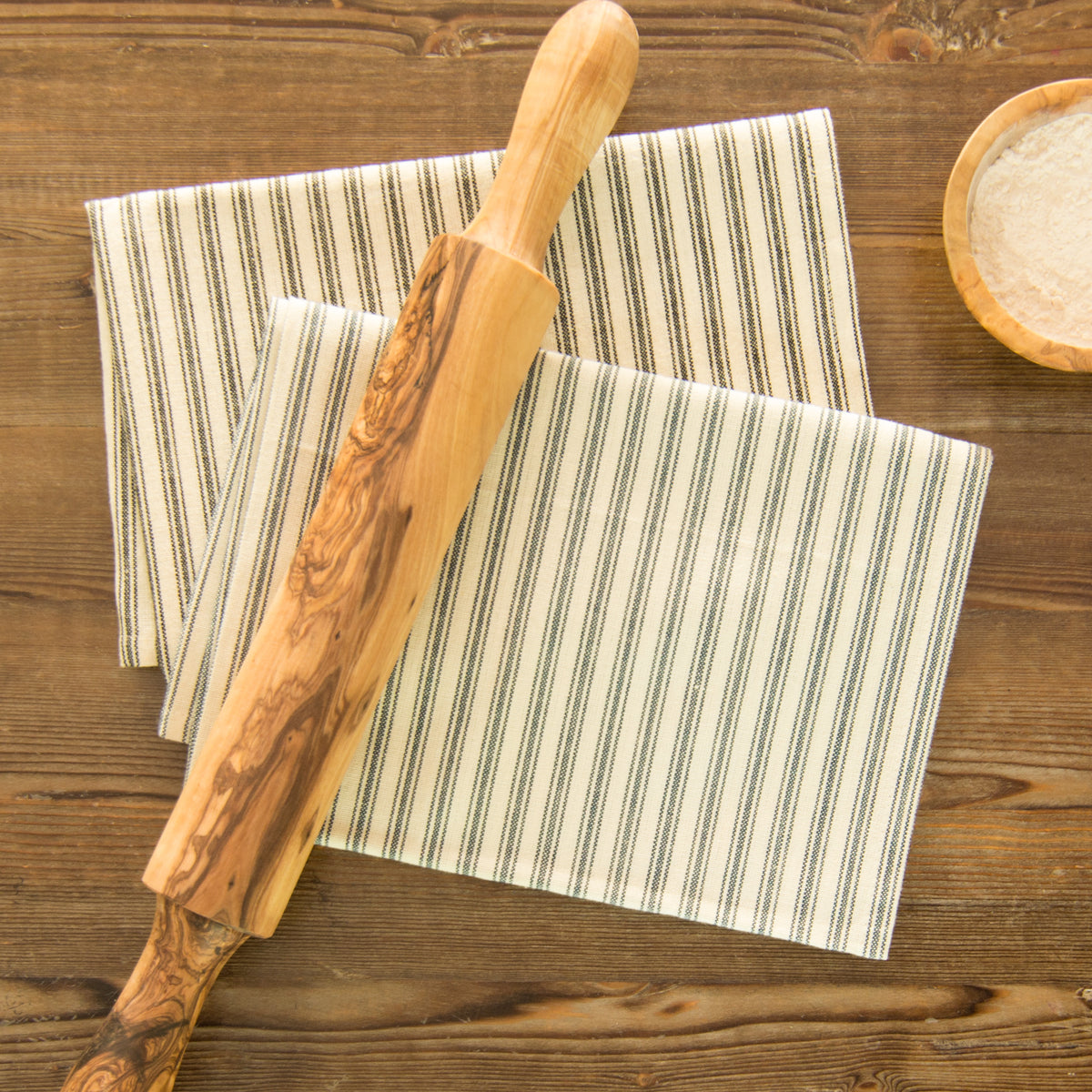Tea Towel - Dunroven House Ticking Stripe on Cream