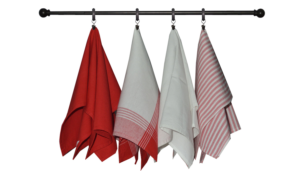 Variety Towel Set - Bright Red Set of 4