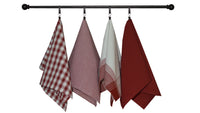 Juego de toallas variadas - Juego de 4 rojos y blancos
