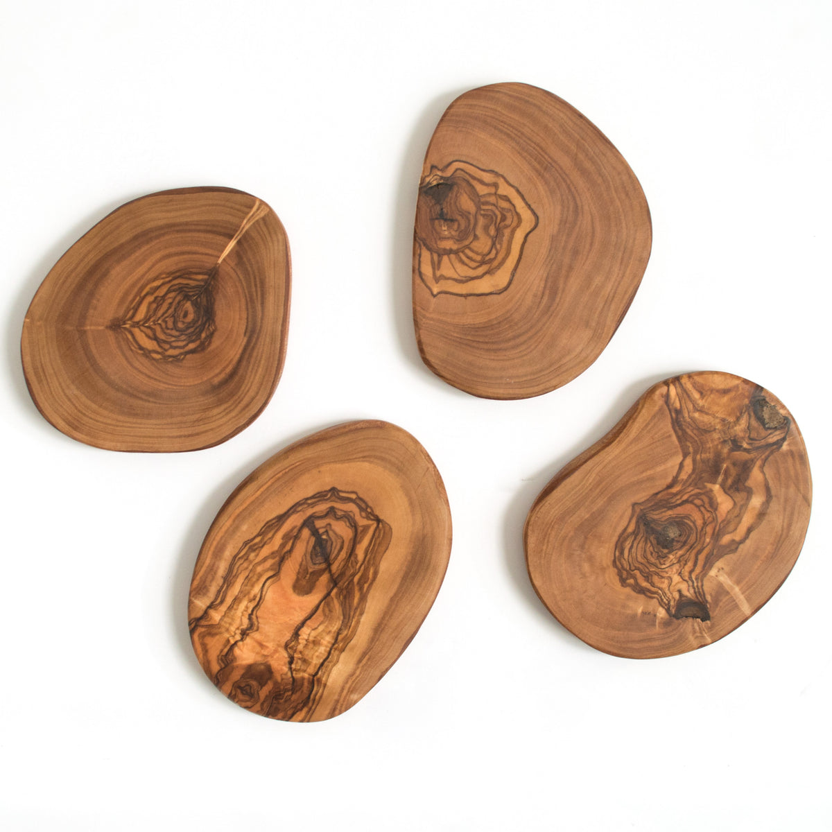 Olive Wood Coasters set of 4